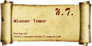 Wieser Tomor névjegykártya